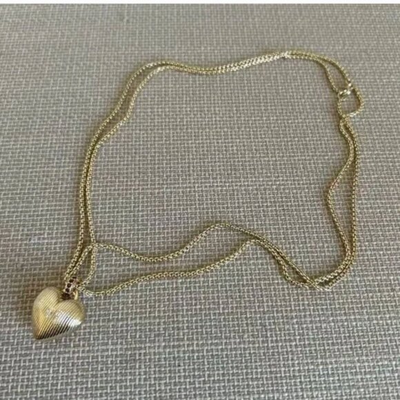 BEST Roxanne Assoulin The Mini Florentine Heart Pendant Necklace Gold - Picture 5 of 5